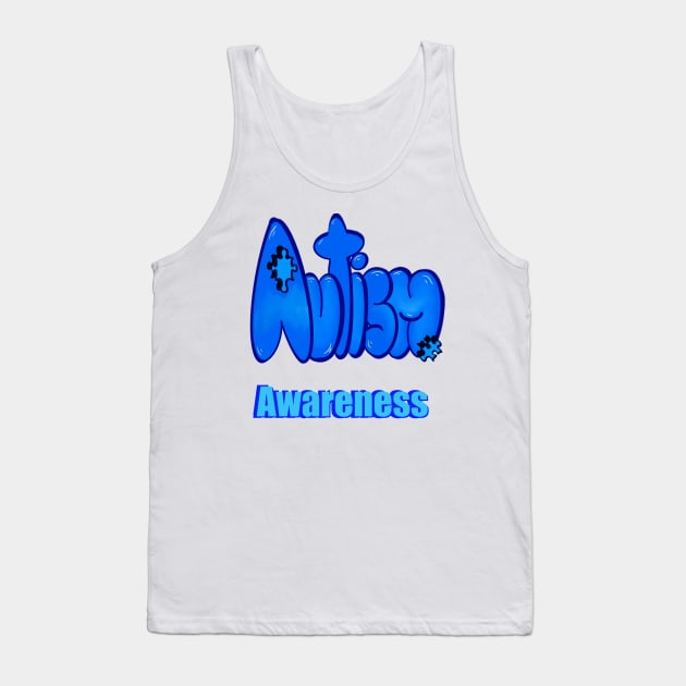 Autism month April awareness acceptance men women girls boys blue puzzle piece support for autism Tank Top by Artonmytee